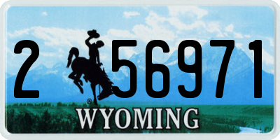 WY license plate 256971