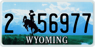WY license plate 256977