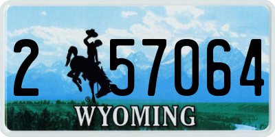 WY license plate 257064