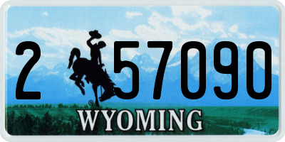 WY license plate 257090