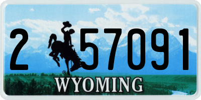 WY license plate 257091
