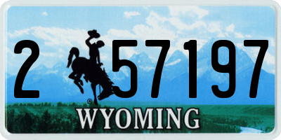 WY license plate 257197