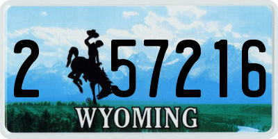 WY license plate 257216