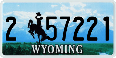 WY license plate 257221