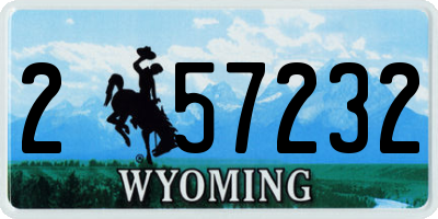 WY license plate 257232