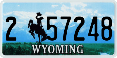 WY license plate 257248