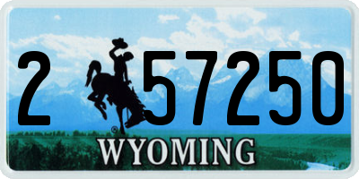 WY license plate 257250