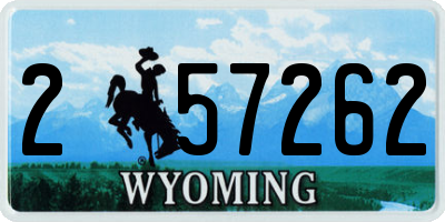 WY license plate 257262