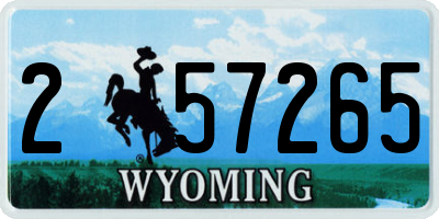 WY license plate 257265