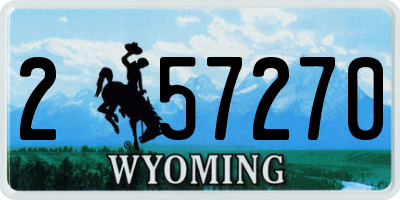 WY license plate 257270