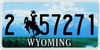 WY license plate 257271