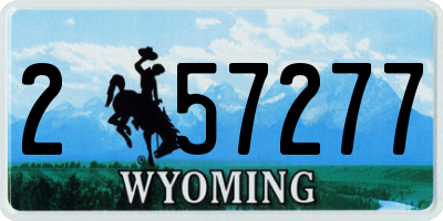 WY license plate 257277