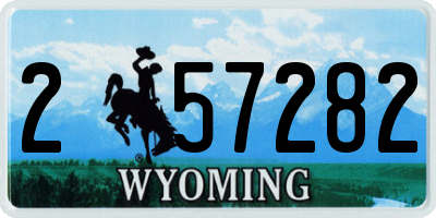 WY license plate 257282