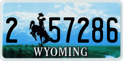 WY license plate 257286