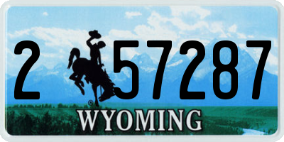 WY license plate 257287