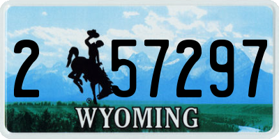 WY license plate 257297