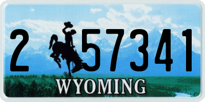 WY license plate 257341