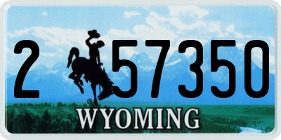 WY license plate 257350