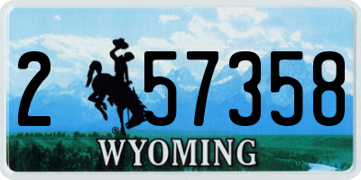 WY license plate 257358