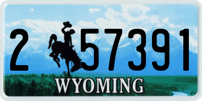 WY license plate 257391