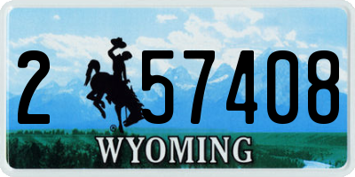 WY license plate 257408