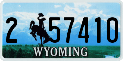 WY license plate 257410