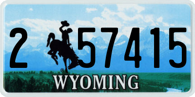 WY license plate 257415