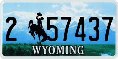 WY license plate 257437