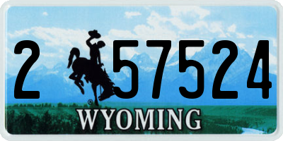 WY license plate 257524