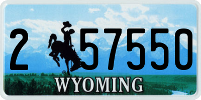 WY license plate 257550