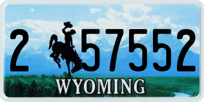 WY license plate 257552