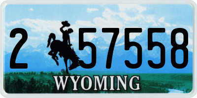 WY license plate 257558