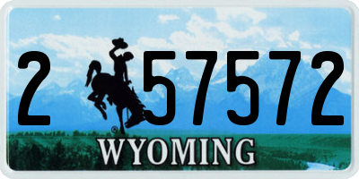 WY license plate 257572