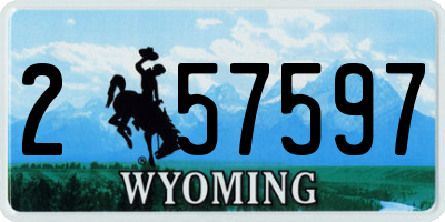 WY license plate 257597