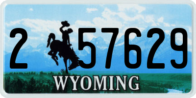 WY license plate 257629