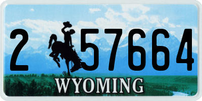WY license plate 257664