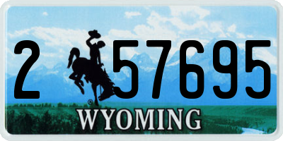 WY license plate 257695