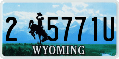 WY license plate 25771U