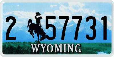 WY license plate 257731