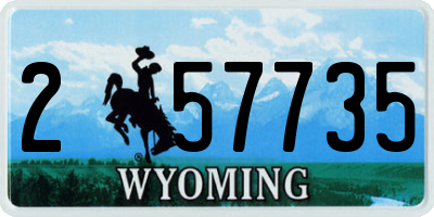 WY license plate 257735