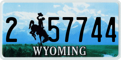 WY license plate 257744