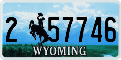 WY license plate 257746