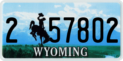 WY license plate 257802