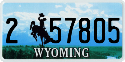 WY license plate 257805