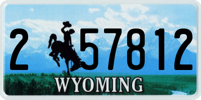 WY license plate 257812