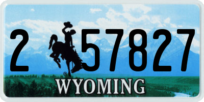 WY license plate 257827