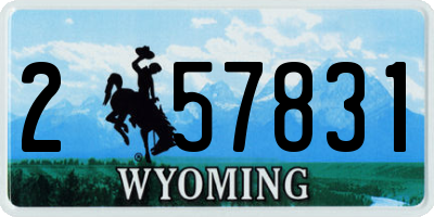 WY license plate 257831