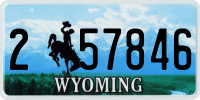 WY license plate 257846