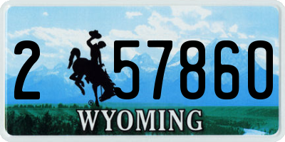 WY license plate 257860