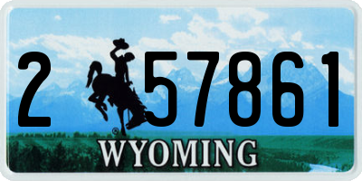 WY license plate 257861